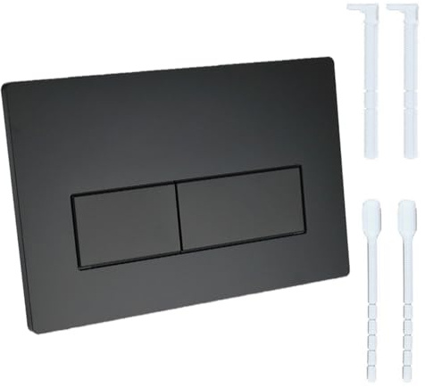 ALKNOT - Placa de accionamiento del inodoro, placa de accionamiento para cisterna, piezas de repuesto compatibles con Geberit Sigma01 UP300 y 320 placa de accionamiento (negro)