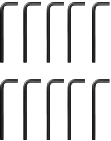 Kesiku 10pcs Hex Key, Metric 2.5mm Allen Keys Set L-Shape Hexagon Wrenches Chrome Vanadium Steel Repairing Tool for Home Maintenance DIY