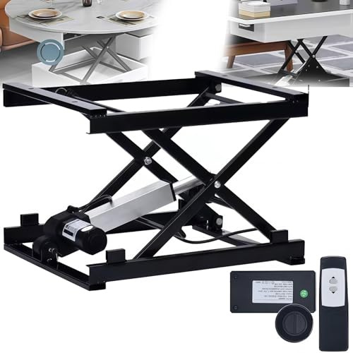 Gvqng Tavolo Elevatore Elettrico, Piattaforma Elevatrice Idraulica Regolabile in Altezza con Telecomando Wireless, Tavolo Elevatore Elettrico A Forbice, per La Movimentazione,25kg,12V