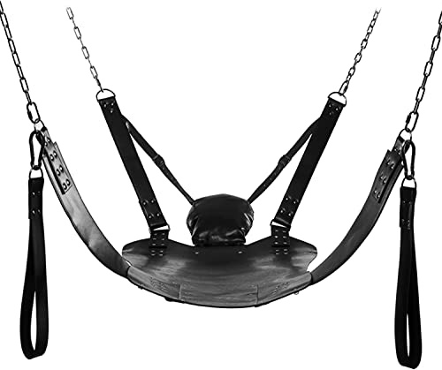 BFLaiCai Columpio Sexual De Cuero BDSM For Techo Barra Extendida Juguetes Sexuales Ajustable For Adultos Cómodo Con Almohadillas Extra Anchas For Parejas