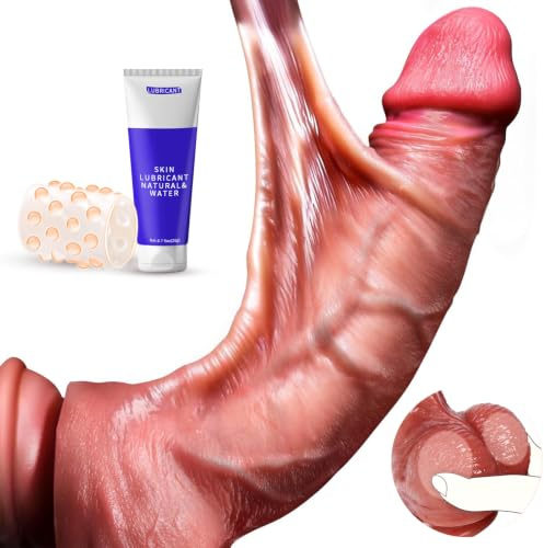 PRONFANS 22 * 4cm Realistischer Dildo Klassische Dildos Sex Spielzeug für die Frau Männer Paare Solo Mit gleitender Haut Starkem Saugnapf Sexspielzeug Analdildo Penis Dildos aus Weichem Silikon