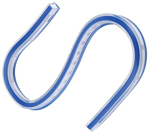 ARTOCT Règle de Courbe Flexible, Outil D'ingénierie de Dessin en Vinyle avec Double Face sans Rebond, pour la Conception Artisanale D'arpentage de Construction (30cm/11,8 pouces)