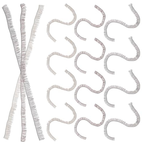 ABOOFAN 15pcs Fake Doll Eyelashes Strips 0.8x20cm Diy False Eyelashes Pack for Toy Decoration and Doll Making Accessories