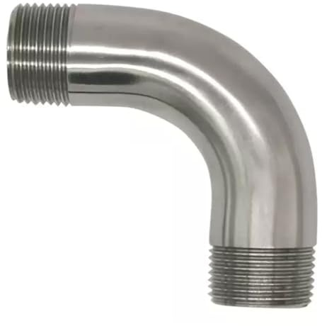 Coude fileté mâle à 90 degrés en acier inoxydable 304, finition miroir polie, connecteur coudé haute résistance for conduites d'eau et d'huile.(DN40)