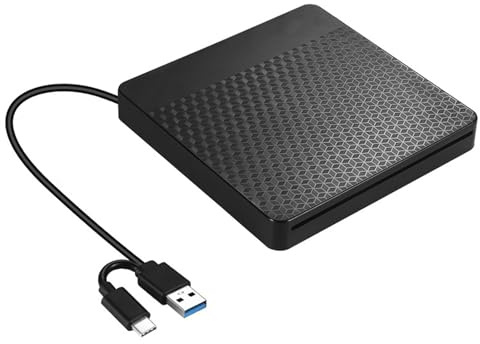 BABIBAOBEI Graveur DVD à chargement par fente - Lecteur optique externe - Alimenté par USB - Plug and Play pour ordinateur portable - Large compatibilité pour R CD - Format R - Slot dans les graveurs