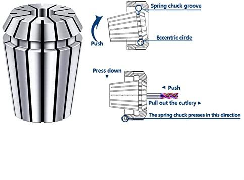 Collet Chuck Tool Holder 7/13/14/15pcs ER11 Spring Collet Chuck Set High Precision for CNC Milling Cutter Engraving Machine Lathe Mill Tool Holder(7pcs)
