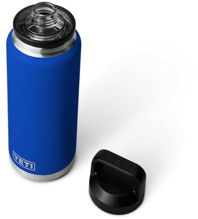 YETI Rambler Bottle Chug, Vaccum Insulated Stainless Steel Bottle with Leakproof Chug Cap, Royal Blue, 36 oz (1 L)