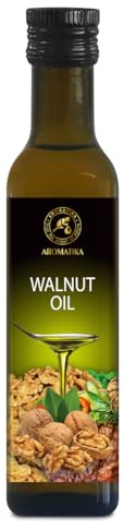 Walnussöl 250ml - Natürliches - Kaltgepresst - USA - Glasflasche - Gesunde Küche - - Ideal bei der Salatdressings - Saucen - Suppen - Backwaren - Desserts - Süßwaren