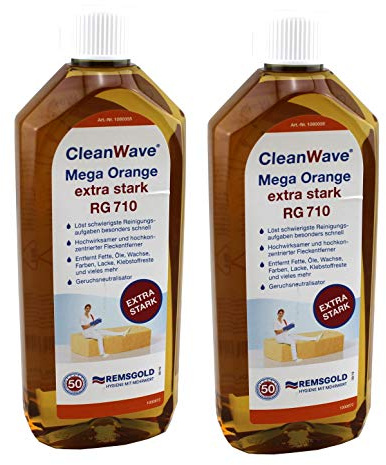 2x CleanWave Mega Orange extra stark RG 710 Löst schwierigste Reinigungsaufgaben besonders schnell - Hochwirksam und hochkonzentriert