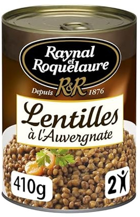 RAYNAL ET ROQUELAURE - Lentilles Cuisinées À L'Auvergnate 410G - Lot De 3