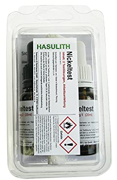 Nickeltestset, 2 x 20 ml, inklusive bomullspinnar, enkelt snabbtest för att upptäcka nickel i metaller, legeringar, galvaniska lager