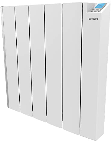 Cecotec Flachheizkörper mit Wi-Fi-Steuerung ReadyWarm 6000 Thermal Ceramic Connected. 1500 W, 6 Elemente aus Aluminiumguss und Keramiktechnologie, Timer, IPX4-Schutz, 4 Betriebsarten, 20 m2