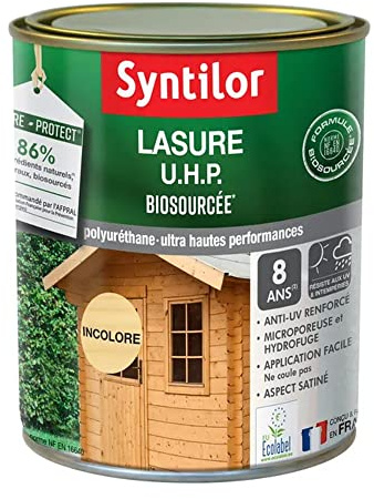 Syntilor - Lasure U.H.P. Biosourcée Incolore Satiné 1L