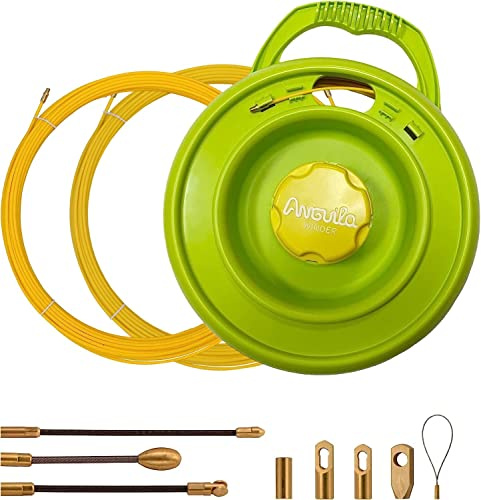 Anguila Max Bobinador de Cinta retráctil con 2 Bridas retráctiles de Fibra de Vidrio + Conexiones Intercambiables de propileno, 3 mm de diámetro, 20 m
