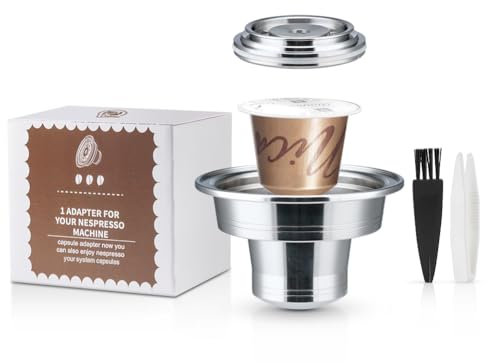 Reusable Coffee Capsules Adapter for NES presso Capsule, Stainless Steel Converter Holder for Espresso Original line Coffee Pod Compatible with ENV135 / GCA1 Coffee Machine