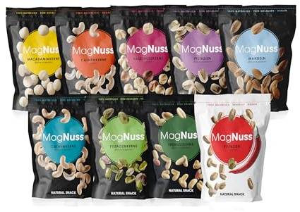 MagNuss Probier-Set | 9 knackige Sorten | Hochwertige Nussauswahl