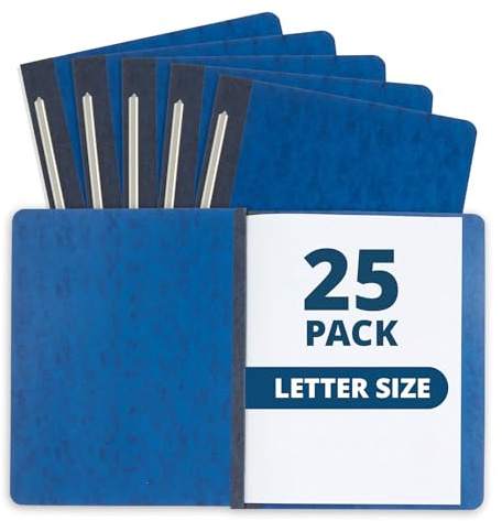 25 Blue Summit Supplies Pressboard Report Cover, Navy Blue Business Report Covers, Pressboard Binder 8.5x11, 25 Pack with 3'' Capacity