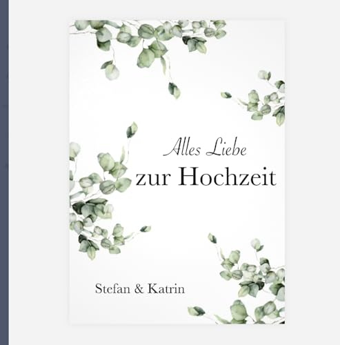 Hochzeitskarte Glückwunschkarte personalisiert (Klappkarte)