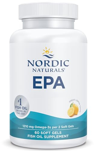 Nordic Naturals, EPA, 60 glutenfreie Softgels, 1210mg Omega-3 je Dosis, Sojafrei, GMO frei, Zitronengeschmack