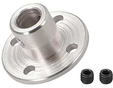 DMiotech 6mm Innen Durchmesser H12xD10 Flansch Kupplung Anschluss Starre Leitfaden Welle Unterstützung Kuppler Welle Kupplung mit Schrauben für DIY RC Modell Motoren Silber