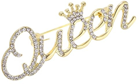Exquisite Brosche, verschleißfeste Anstecknadel, modische Strass-Königin-Buchstaben für Damen, Luxus-Krone, Corsage, Party, Hochzeitsgeschenk