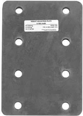 XIMPLIO Universelle Adapterplatte zur Höhenverstellung 4x83 der Anhängerkupplung für 4-Loch 83x56 mm AHK-Bock Flanschkugeln. verzinkt (ohne Schraubenset)