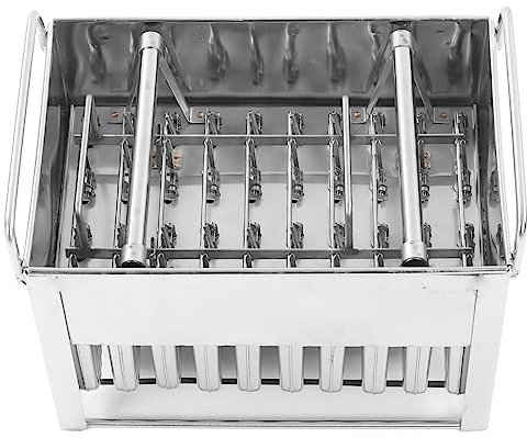40PCS Moule à Crème Glacée en Acier Inoxydable DIY Moule à Sucette Glacée en Métal Antirouille Réutilisable pour Crème Glacée