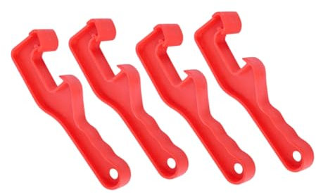 Cabilock 4piezas Abridor De Tapas Para De Pintura De Plástico Resistente De Herramienta Ligera Para Apertura Fácil Daño Color Rojo Para Garaje y Hogar