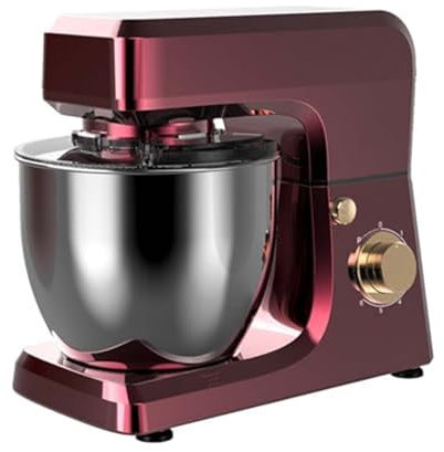 3-in-1 Stand Mixer Kitchen Mixer for Daily Cooks with 10L Bowl,1800W Food Mixer, Dough Kneading Machine for Dough Hook, Beater, Whisk,Red