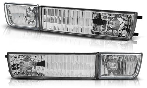 LLCTOOLS Frontblinker Klarglas Chrom passend für VW Golf 3 Vento