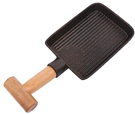 GRIRIW Alloy Bbq Frying Plate Antihaftbeschichtete Grillpfanne Für Induktionsherde Tragbare Teppanyaki-pfanne Für Steak Und Grillgerichte
