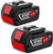 2X 18V 5,5Ah/5500mAh Ersatz Li-Ionen-Akkus für Bosch 18V Li-Ionen-Akku BAT609 BAT609G BAT610G BAT611 BAT612 BAT618 BAT618G BAT619 BAT619G BAT622 BAT620 Akku-Ersatzteile