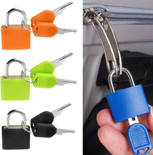 4 cerraduras para maletas con llaves, pequeños candados para equipaje de viaje al aire libre, maleta, equipaje, escuela, gimnasio, taquillas, bolsa para ordenador portátil