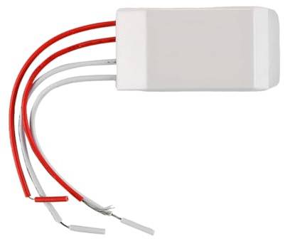 Enwye Transformador electrónico de 220-240 V a 12 V CA, 20 a 60 W, Regulable, segmentable, Control Remoto para lámparas halógenas de bajo Voltaje, diseño Compacto.