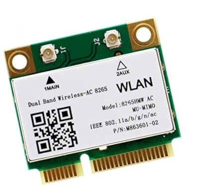 HighZer0 Electronics Wireless-AC 8265 Media scheda di rete PCIe | 867 Mbps con supporto Bluetooth 4.2 | Parte di ricambio HMC WLAN 8265.Scheda Wi-Fi HMWG 8265HMW