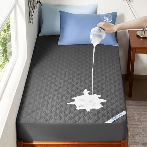 BEDLORE Protège Matelas 90x190 cm Imperméable Certifié Oeko TEX | Bonnet 30 cm, Alèse Drap Housse en Microfibre Douce Brossée Respirante et Silencieuse, Élastique à 360°, Lavable en Machine