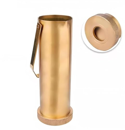 Système d'échantillonnage d'eau en Laiton - Louche d'échantillonnage d'huile de 500 ML avec Jeu de Cordes - Bécher en cuivre Durable pour Un échantillonnage Efficace des liquides - Idéal pou