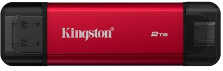 Kingston Tragbare duale SSD 2TB mit Dual USB-A/C bis zu 1050MB/s USB 3.2 Gen 2 - SPSD/2TB