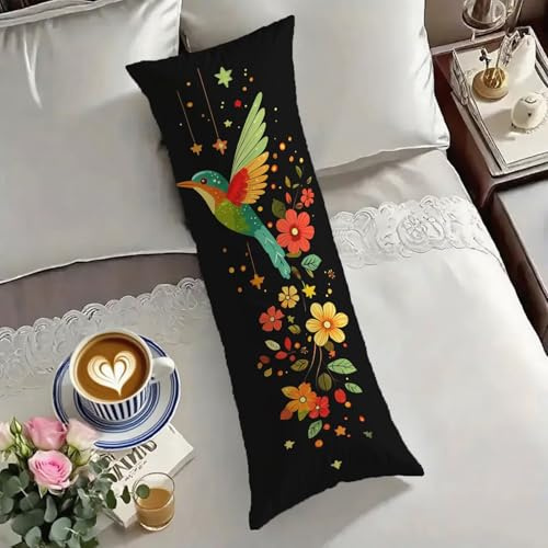 Kissenbezug 40x120 cm Farbe Seitenschläferkissen Bezug Tier Seitenschläferkissen, Body Pillow Samt Verbessern Sie Schlafqualität, Doppelseitig Drucken Langes Kissen für Sofa Schlafzimmer O-1799