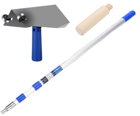 F Fityle Truelle d'angle intérieure en acier inoxydable pour la réparation des murs, poignée ergonomique, d'angle compact, plâtre à angle droit, 3.6 M Rod