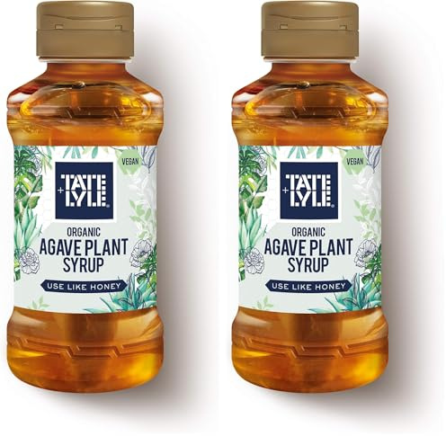 Tate & Lyle Organic - Agave Syrup - Natural Sweetener from Blue Agave Plant - Gluten Free & Vegetarian - Organic, No Artificial Colours or Flavours - Kitchen Accessories, Baking Accessories - 325g