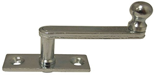 Fensterreiber auf eckiger Platte, 17 mm, Stahl verzinkt silberfärbig, Silber