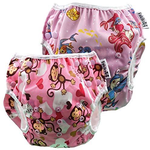Fakiku Pannolino Costumino Contenitivo Neonato Bimbi 0-36 Costume Piscina Regolabile Riutilizzabile Costumi Per Bambini Set Mare Lavabili Pannolino Nuoto Bambina Bambino