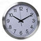 Perel Reloj de Pared, Redondo, analógico, 40 cm, Hora radiopilótica (DCF), Aluminio, Plata