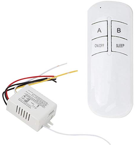 Heayzoki Interruptor con Mando a Distancia, Interruptor de Encendido/Apagado de 2 VíAs de 220 V, Interruptor Inalambrico Interruptor Inteligente con Receptor