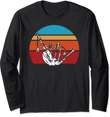 Bagpipe Dudelsack Holzblasinstrument Musik Musiker Langarmshirt