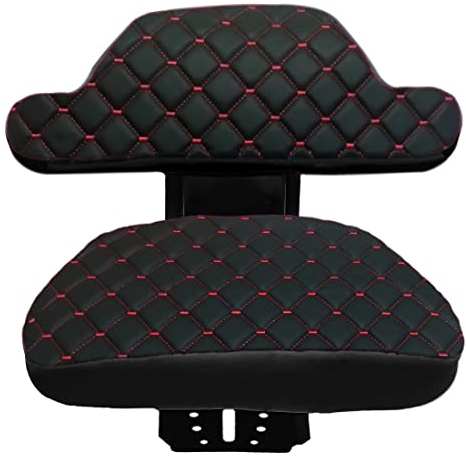 Binbir Trend Strapazierfähiger universeller Traktorsitzbezug mit fester Armlehne, Gabelstapler-Sitzbezug, Camuflage-Muster, 4 Farben (schwarzes Vinyl)