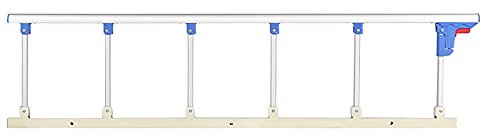 Bettgitter, zusammenklappbares Bettgitter, Sicherheits-Seitenschutz für ältere Menschen, Erwachsene, Hilfsgriff, Bettgeländer, Krankenhaus-Metallgriff-Stoßstange, hoch 35 cm/4 Gänge (6 Gänge) (6