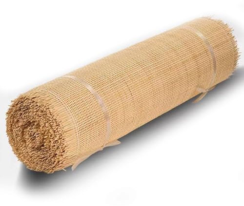 RHUIRKF Natural Ratán Rollo para Muebles, 70cm de Ancho Natural Caña Correas Hoja de Malla Abierta, Natural Tejido Tela Rollo de Caña Ratán Material para Silla Gabinete Bricolaje(50x100cm)