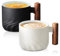 Juego de 2 Tazas de Espresso de 70 ml, Tazas de Cafe, Mini Taza de Té, Taza de Café de Cerámica, con Asa, para Espresso,Té Helado y Whisky